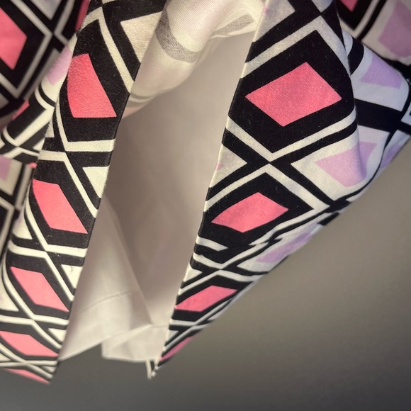 Preloved Gorgeous Leona Geometric dbl Layered Mini Dress Lilac and Pink size 4 - Picture 4 of 6